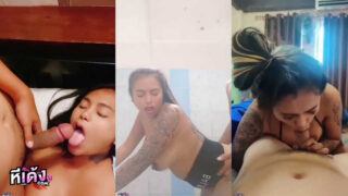 คลิปหลุดทางบ้าน สาวใหญ่หุ่นอวบนมใหญ่ๆ มาโดนแฟนหนุ่มโรงงานมาตั้งกล้องถ่ายตอนกำลังจับโม๊คควยโครตเสียวจัดๆ แล้วมาจับแหวกขาเย็ดหีท่าหมากระแทกหีโครตแจ่มจัดๆ ซอยหีอย่างมันส์แหวกขาเย็ดในห้องน้ำโครตเด็ด