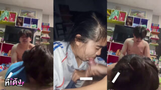 คลิปหลุดทางบ้าน สาวขี้เงี่ยนมาโดนแฟนหนุ่มปลุกให้มาเย็ดเสียวมาจับให้โม๊คควยอย่างเสียวงานดีจัดๆ ต่อด้วย มาจับแหวกขาเย็ดท่าหมาร่อนเอวโครตแจ่มซอยหีแจ่มๆจนน้ำแตกคารูงานดีจัดๆ